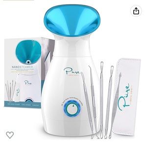 NanoSteamer 3-in-1 Facial Steamer with Bonus 5pc Stainless Steel Kit Included